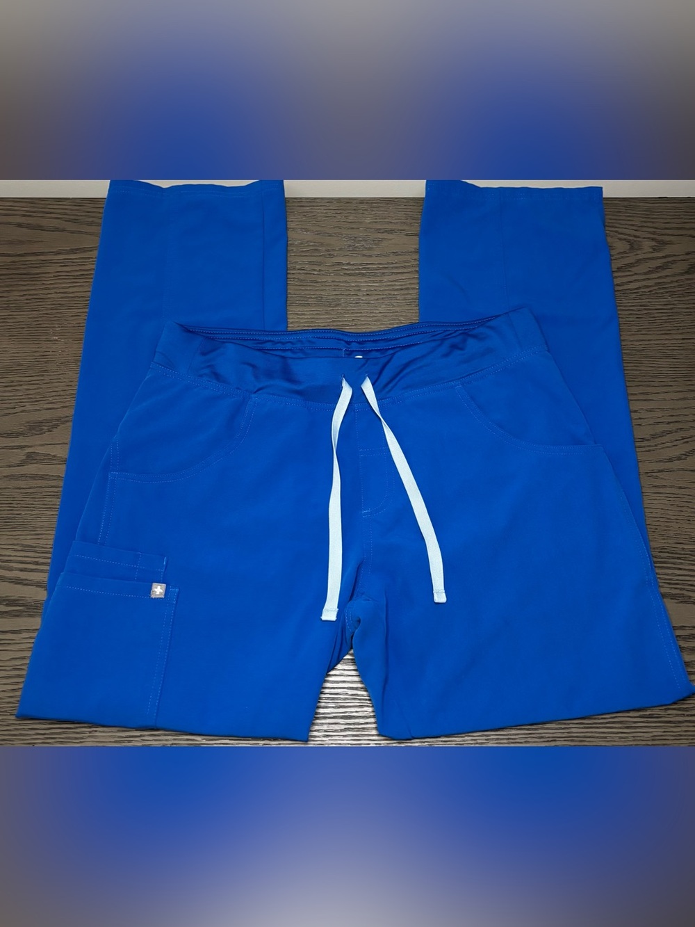 FIGS Kade Cargo Scrub Pants Size M Blue Casma PO1289